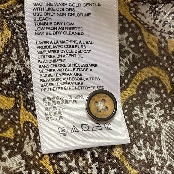 ANTHROPOLOGIE Bardot Blouse in Yellow Multi - Picture 10 of 12